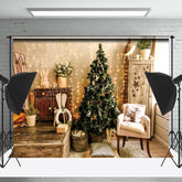 Lofaris Warm Leben Zimmer Kabinett Baum Eule Weihnachten Hintergrund